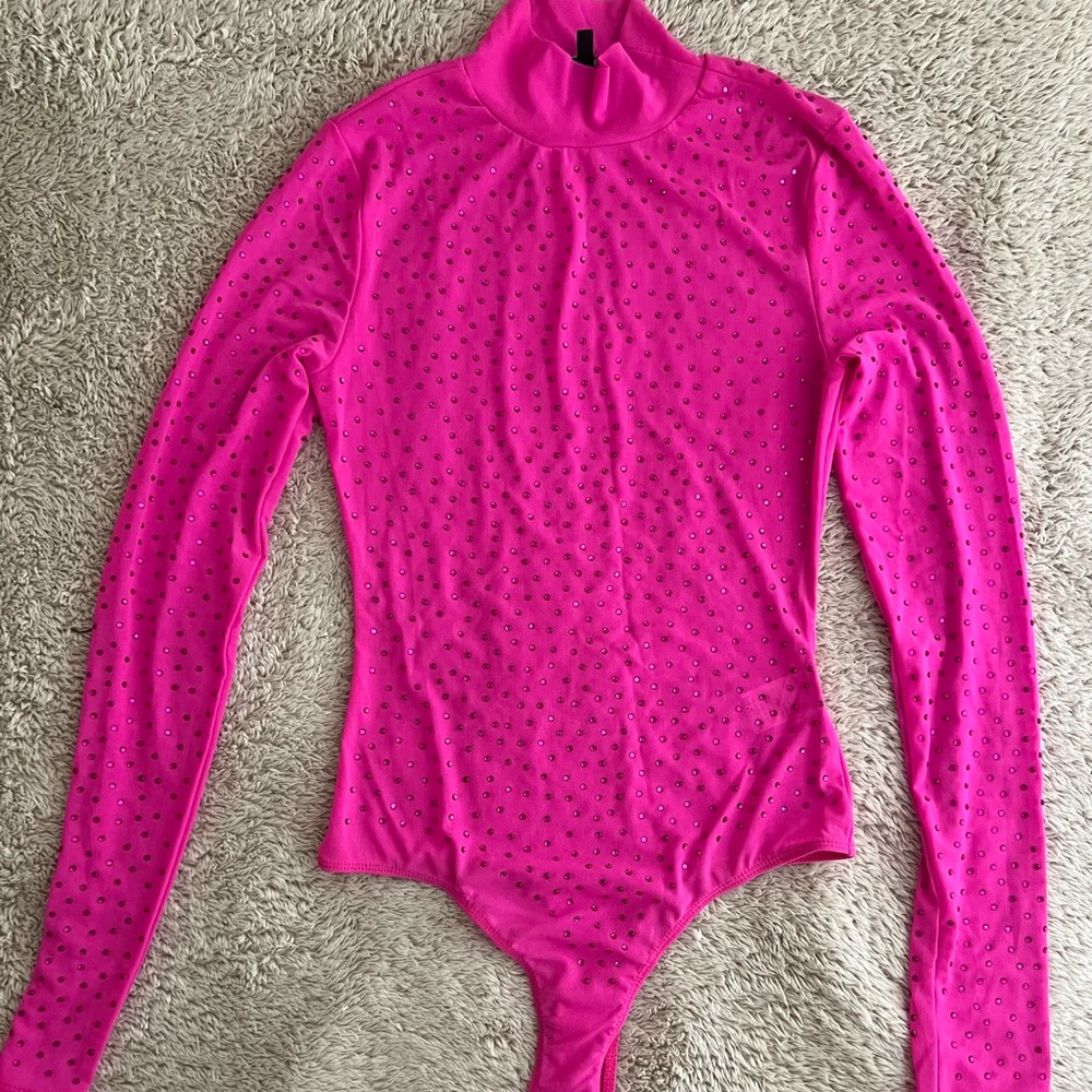 pink bodysuit